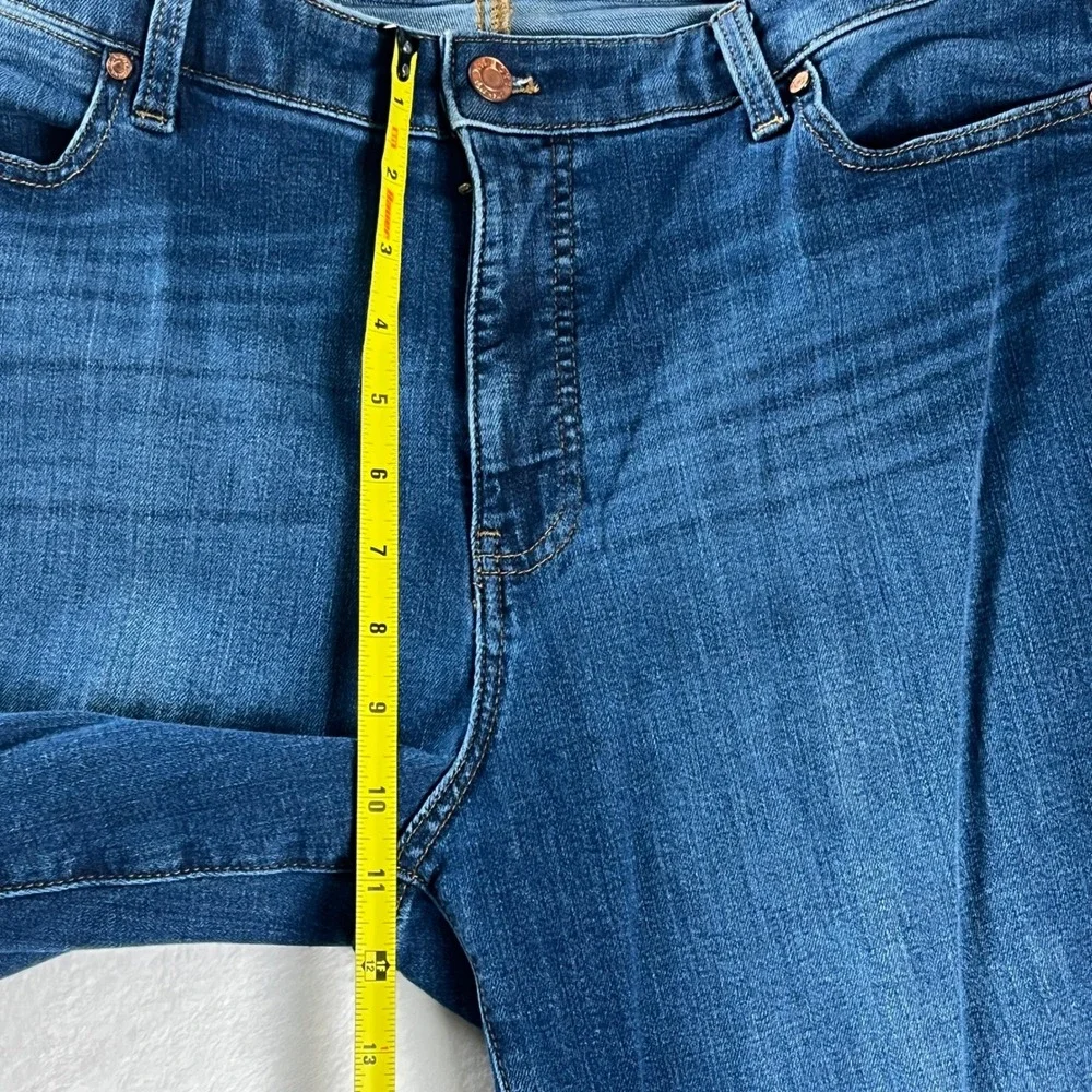 Talbots Straight Leg Crop Jeans Blue Denim Stretch Mid Rise Womens 16